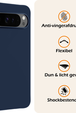 Nomfy Nomfy Google Pixel 10 Pro XL Hoesje Siliconen Met Screenprotector - Donkerblauw