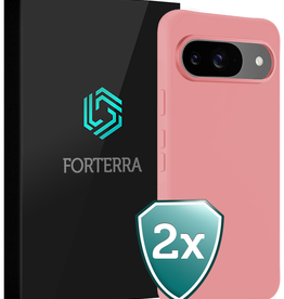 Forterra Forterra Google Pixel 10 Hoesje Siliconen - Lichtroze - 2 PACK