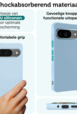 Forterra Forterra Google Pixel 10 Hoesje Siliconen Met Screenprotector - Lichtblauw