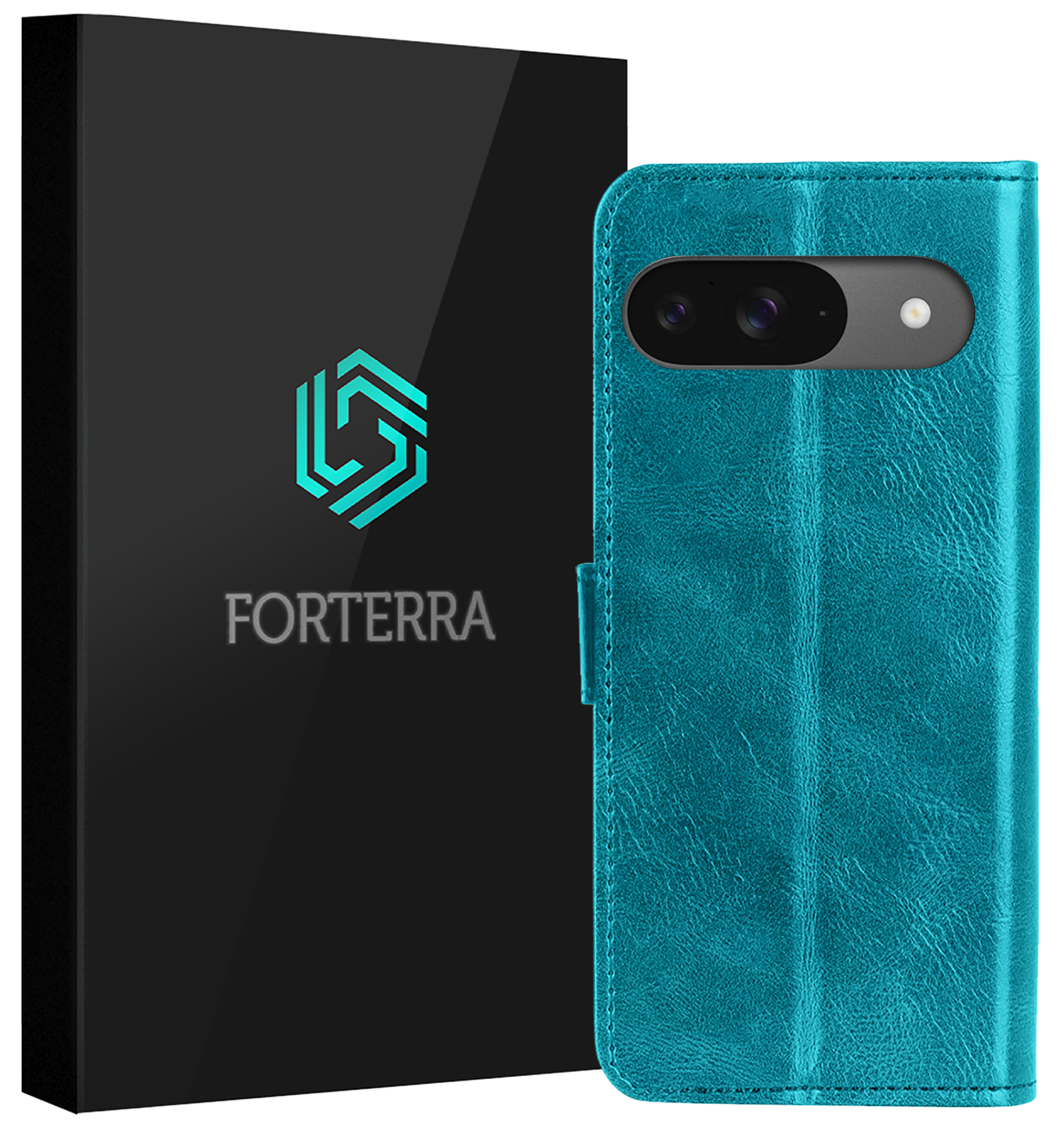 Forterra Forterra Google Pixel 10 Hoesje Bookcase - Turquoise