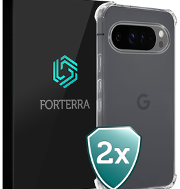 Forterra Forterra Google Pixel 10 Pro Hoesje Shockproof - Transparant - 2 PACK