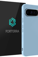 Forterra Forterra Google Pixel 10 Pro Hoesje Siliconen - Lichtblauw