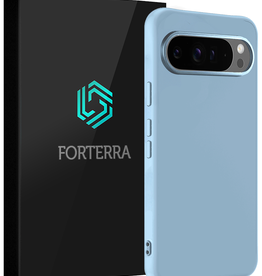 Forterra Forterra Google Pixel 10 Pro Hoesje Siliconen - Lichtblauw