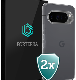 Forterra Forterra Google Pixel 10 Pro Hoesje Siliconen - Transparant - 2 PACK
