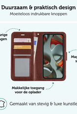 Forterra Forterra Google Pixel 10 Pro Hoesje Bookcase Met 2x Screenprotector - Bruin