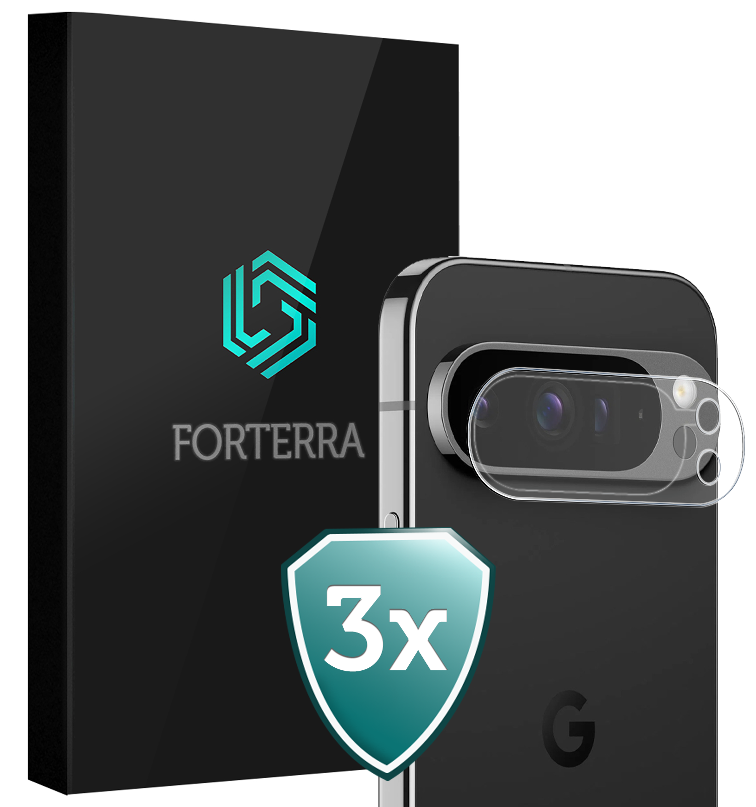 Forterra Forterra Google Pixel 10 Pro XL Camera Screenprotector - 3 PACK