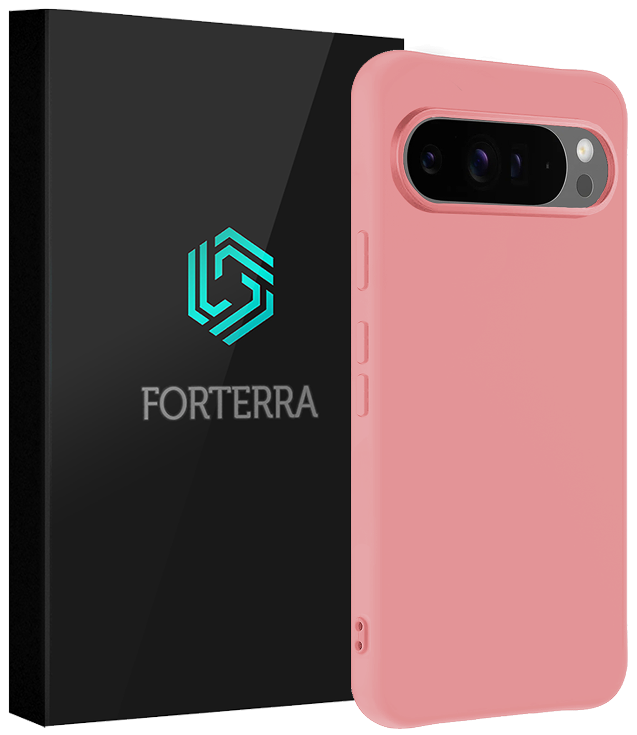 Forterra Forterra Google Pixel 10 Pro XL Hoesje Siliconen - Lichtroze