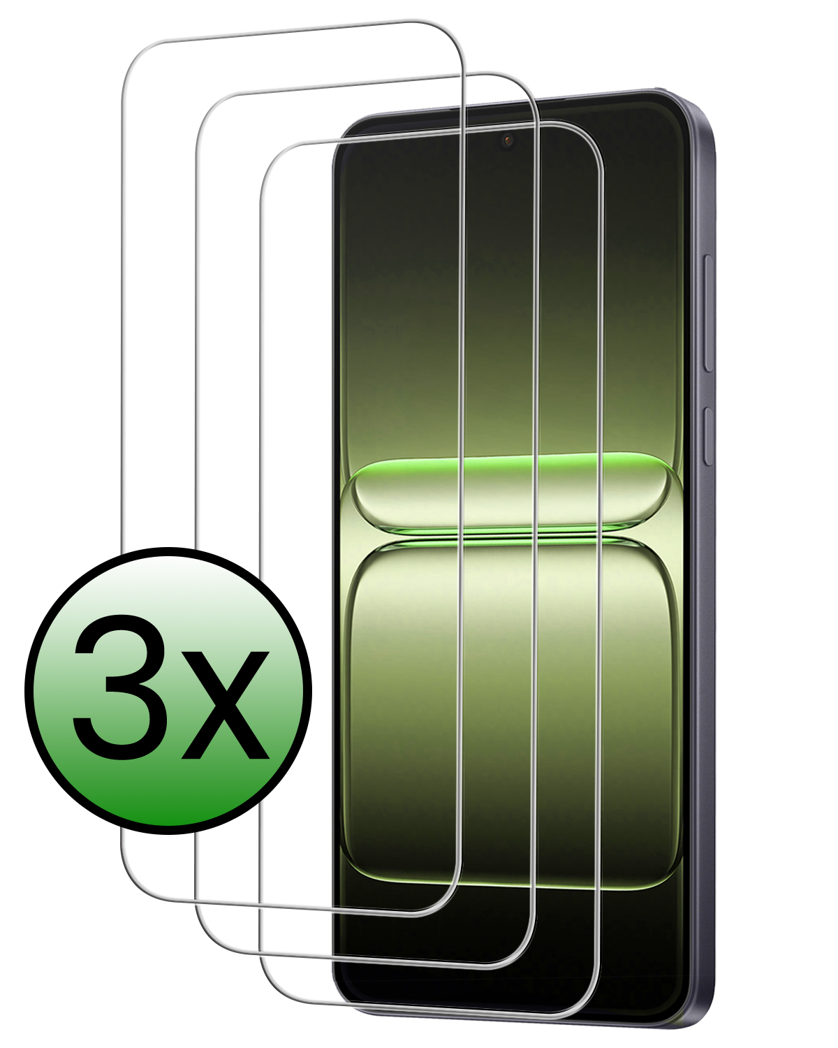 BASEY. BASEY. OnePlus Nord 5 Screenprotector Glas - 3 PACK