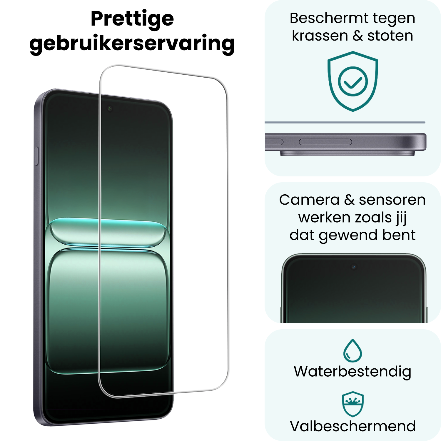 Forterra Forterra OnePlus Nord 5 Screenprotector Glas - 3 PACK