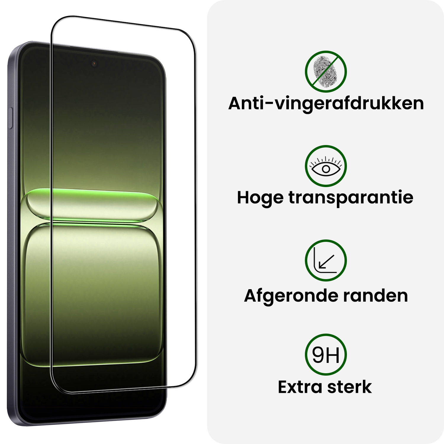 BASEY. BASEY. OnePlus Nord 5 Screenprotector Glas  Full Cover - 2 PACK