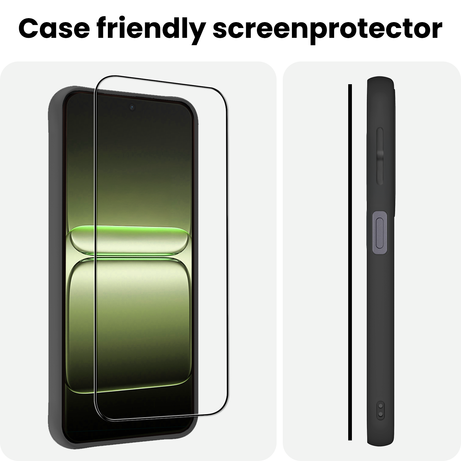 BASEY. BASEY. OnePlus Nord 5 Screenprotector Glas  Full Cover - 2 PACK
