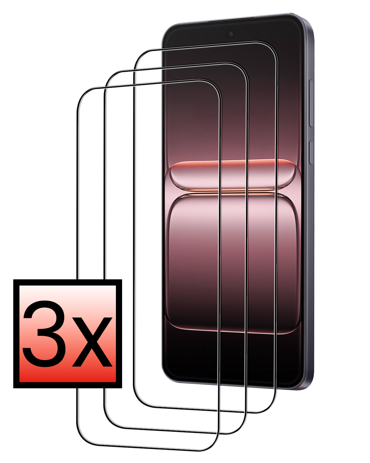 NoXx NoXx OnePlus Nord 5 Screenprotector Glas  Full Cover - 3 PACK