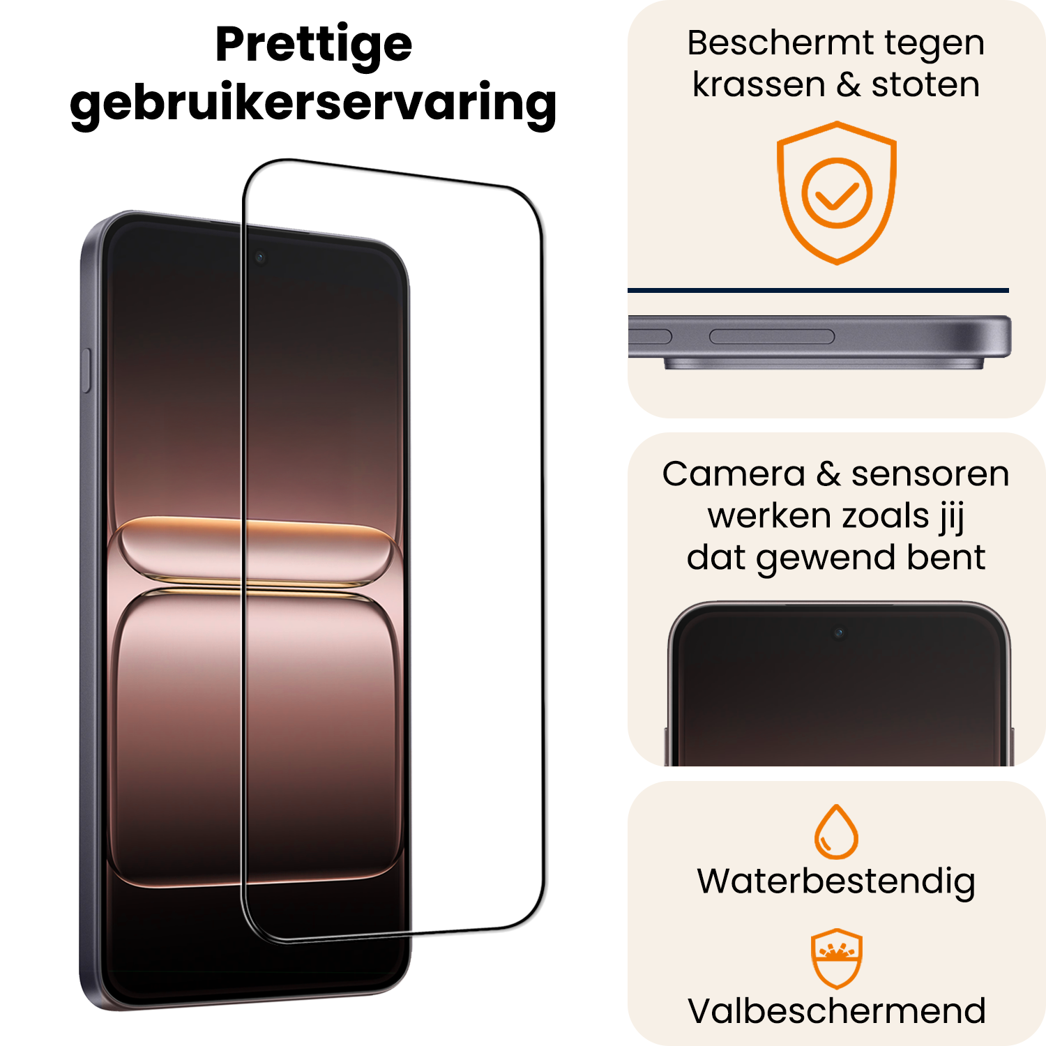 Nomfy Nomfy OnePlus Nord 5 Screenprotector Glas  Full Cover - 3 PACK