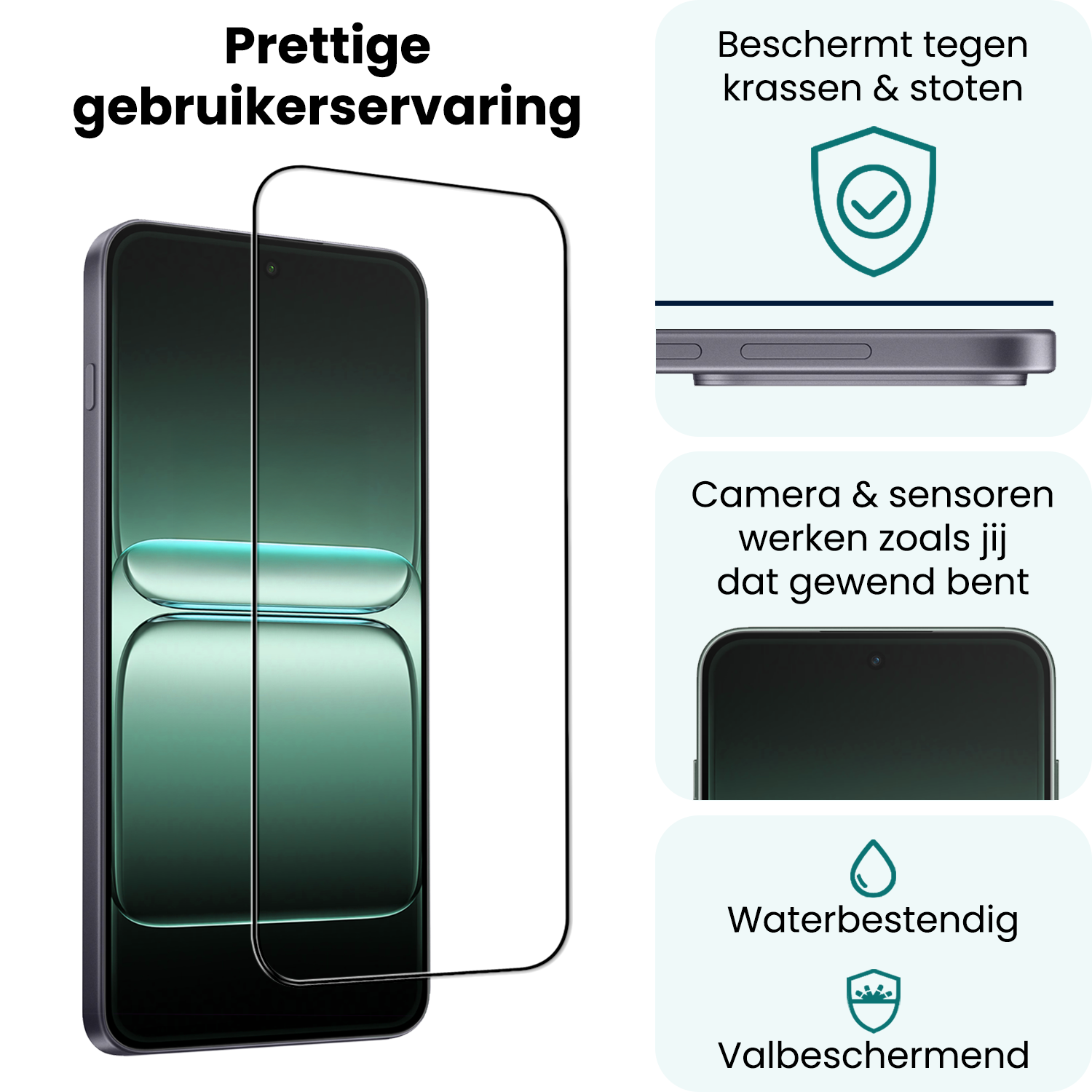 Forterra Forterra OnePlus Nord 5 Screenprotector Glas  Full Cover - 2 PACK