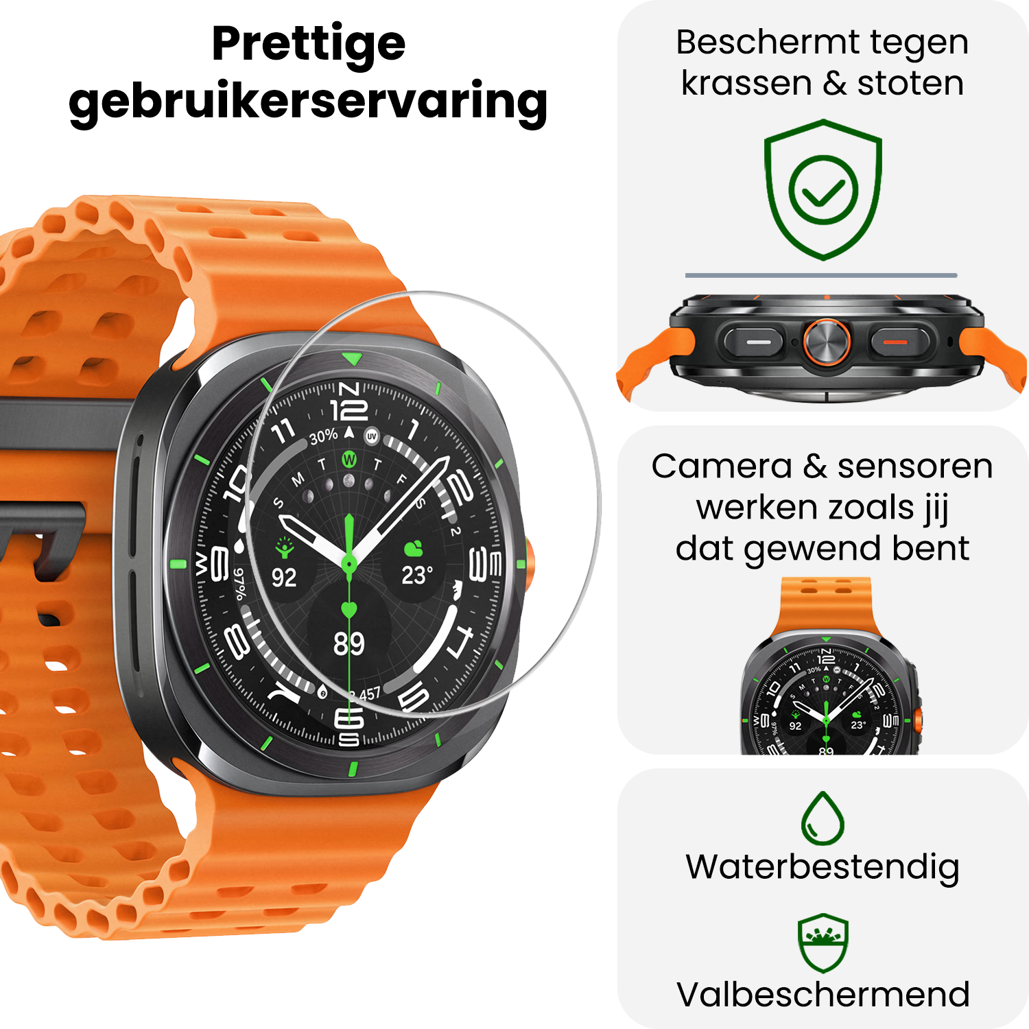 BASEY. BASEY. Samsung Galaxy Watch Ultra (2025) Screenprotector - 2 PACK