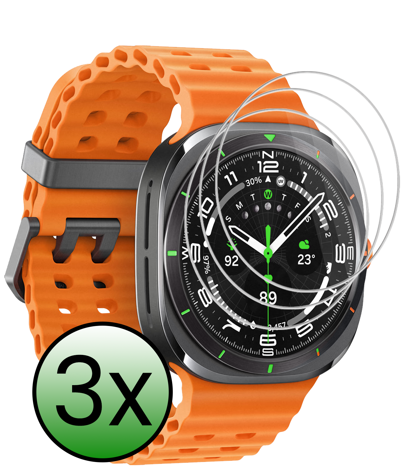 BASEY. BASEY. Samsung Galaxy Watch Ultra (2025) Screenprotector - 3 PACK