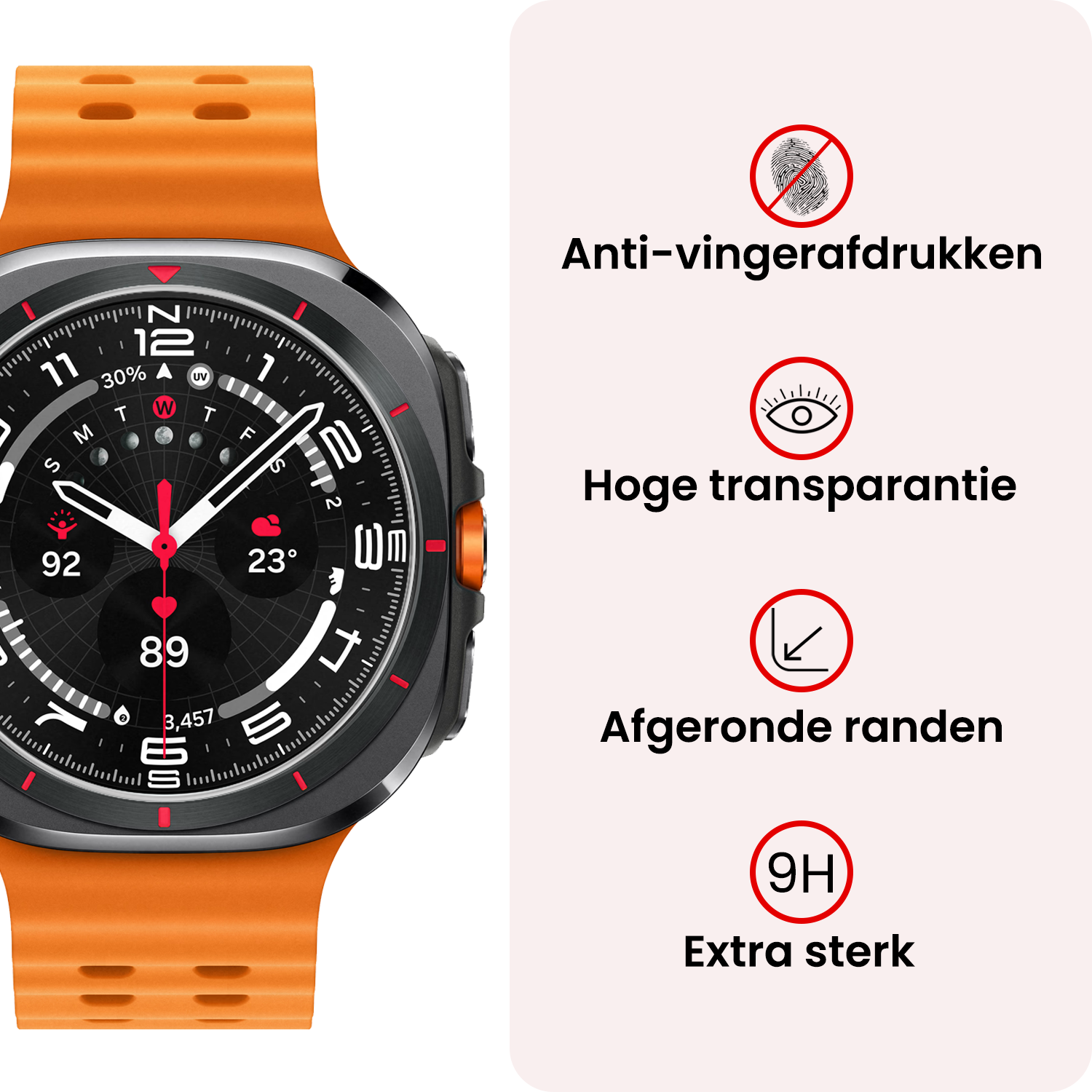 NoXx NoXx Samsung Galaxy Watch Ultra (2025) Screenprotector - 2 PACK