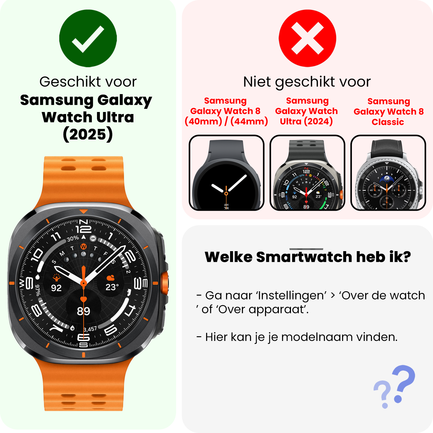 NoXx NoXx Samsung Galaxy Watch Ultra (2025) Screenprotector - 2 PACK