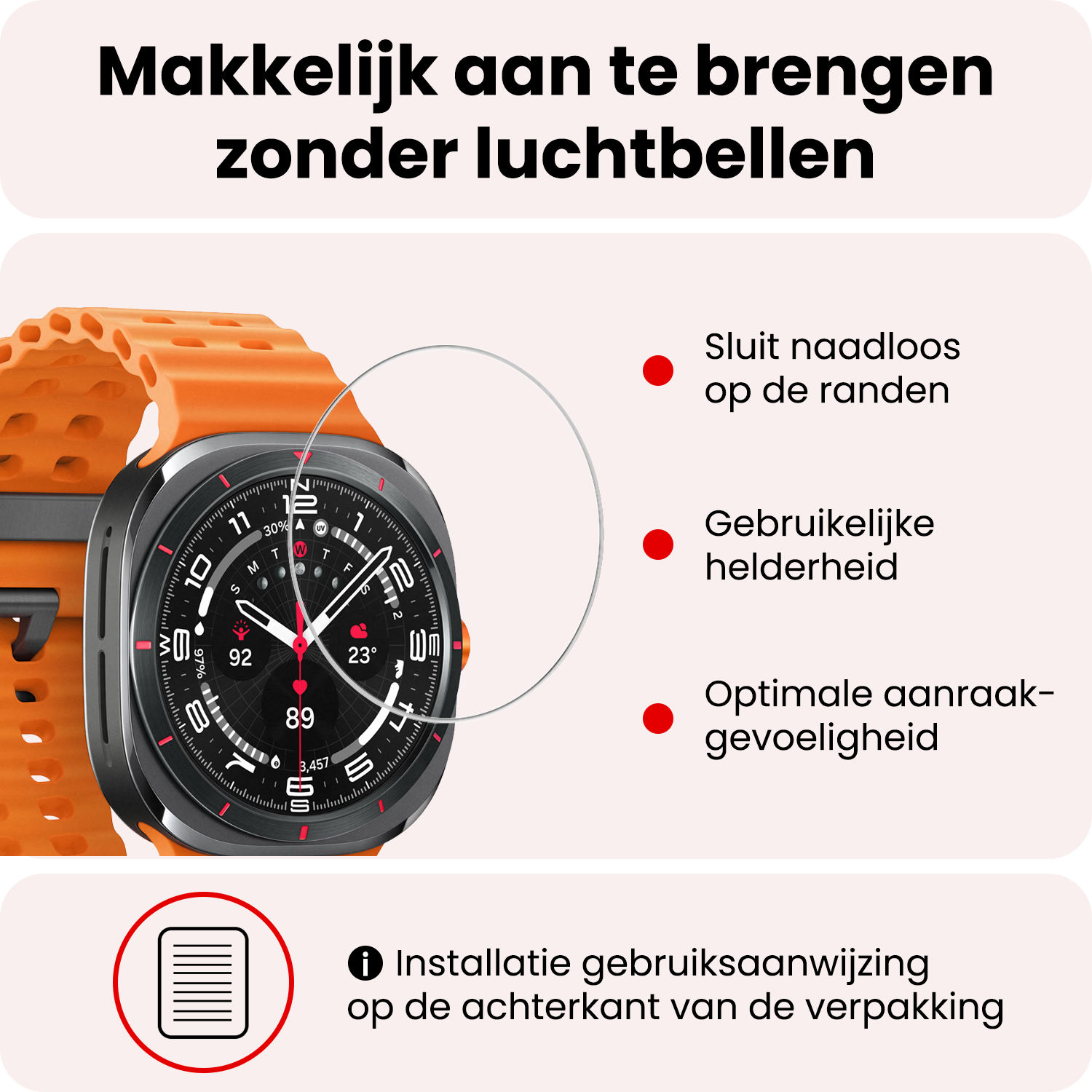 NoXx NoXx Samsung Galaxy Watch Ultra (2025) Screenprotector - 3 PACK
