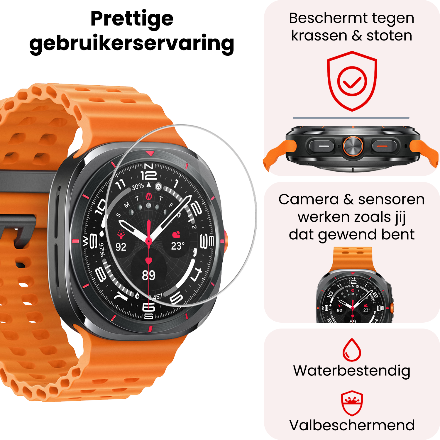 NoXx NoXx Samsung Galaxy Watch Ultra (2025) Screenprotector - 3 PACK