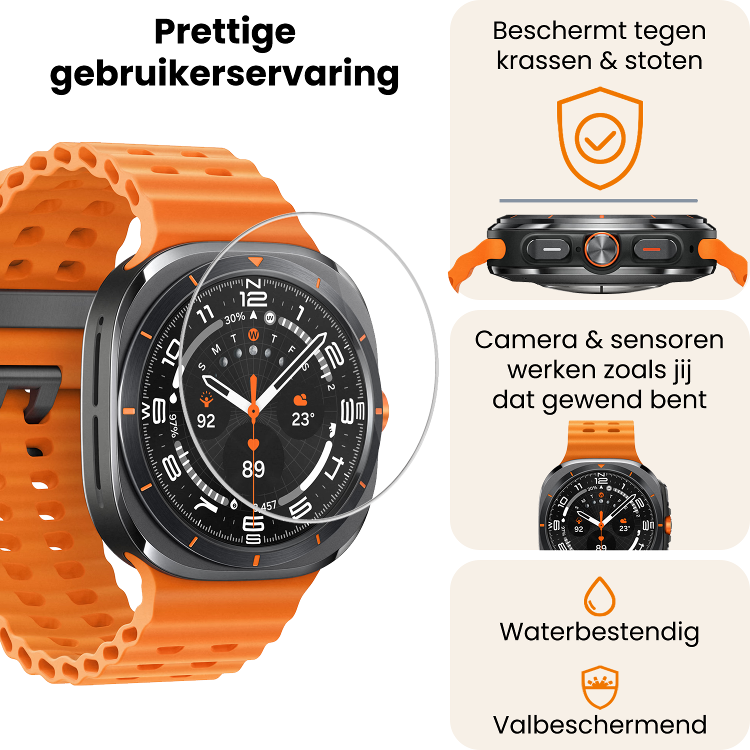 Nomfy Nomfy Samsung Galaxy Watch Ultra (2025) Screenprotector - 2 PACK