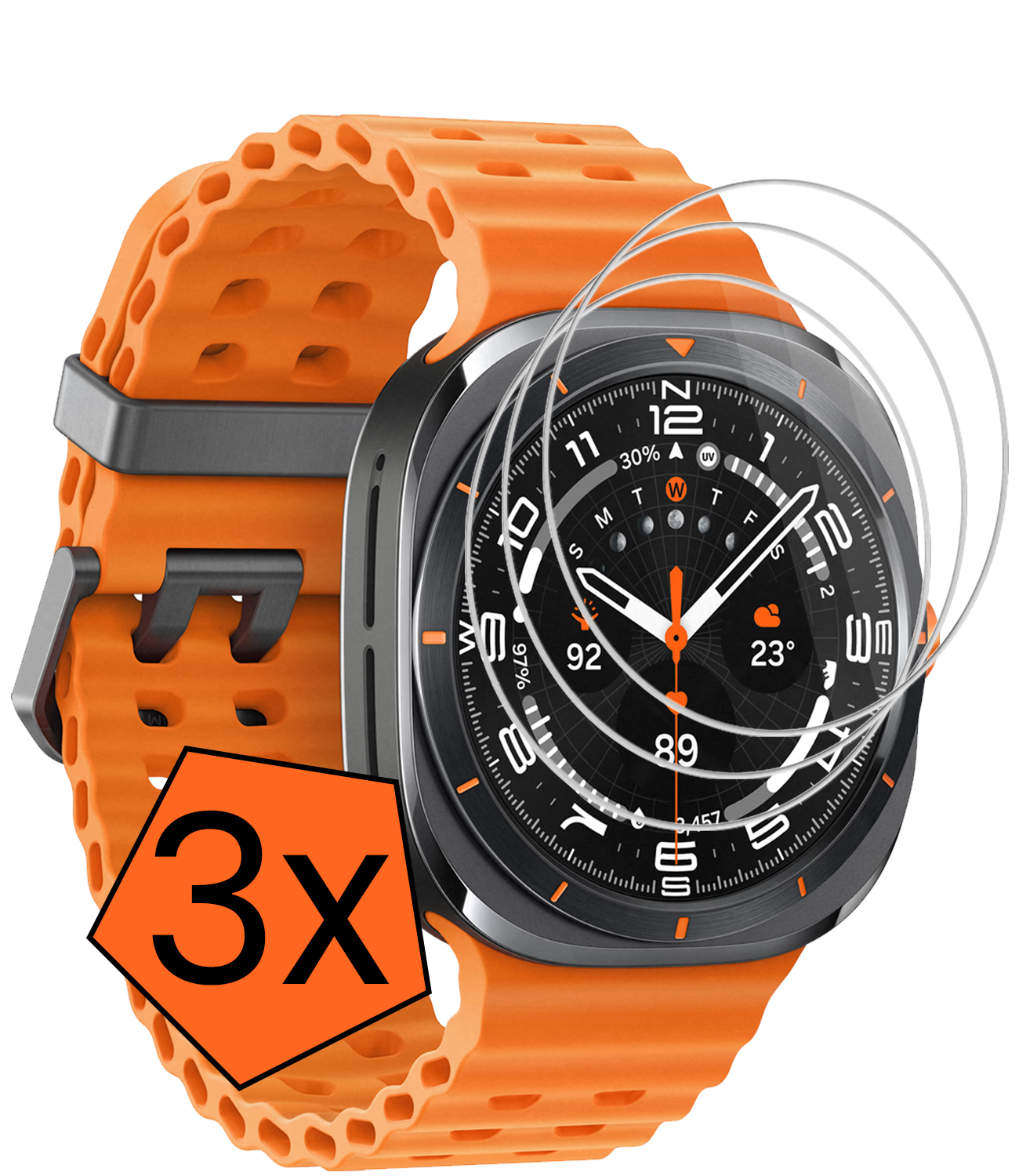 Nomfy Nomfy Samsung Galaxy Watch Ultra (2025) Screenprotector - 3 PACK