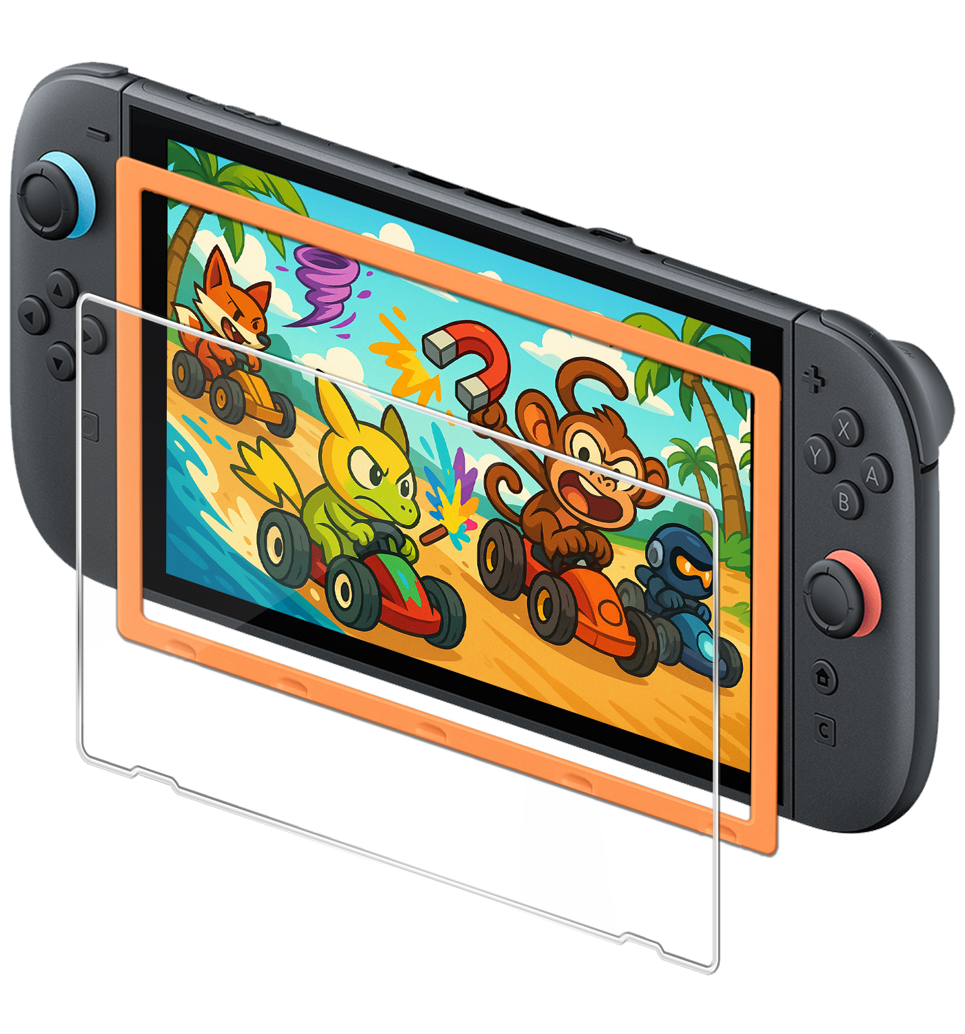NoXx NoXx Nintendo Switch 2 Screenprotector Met Installatieframe