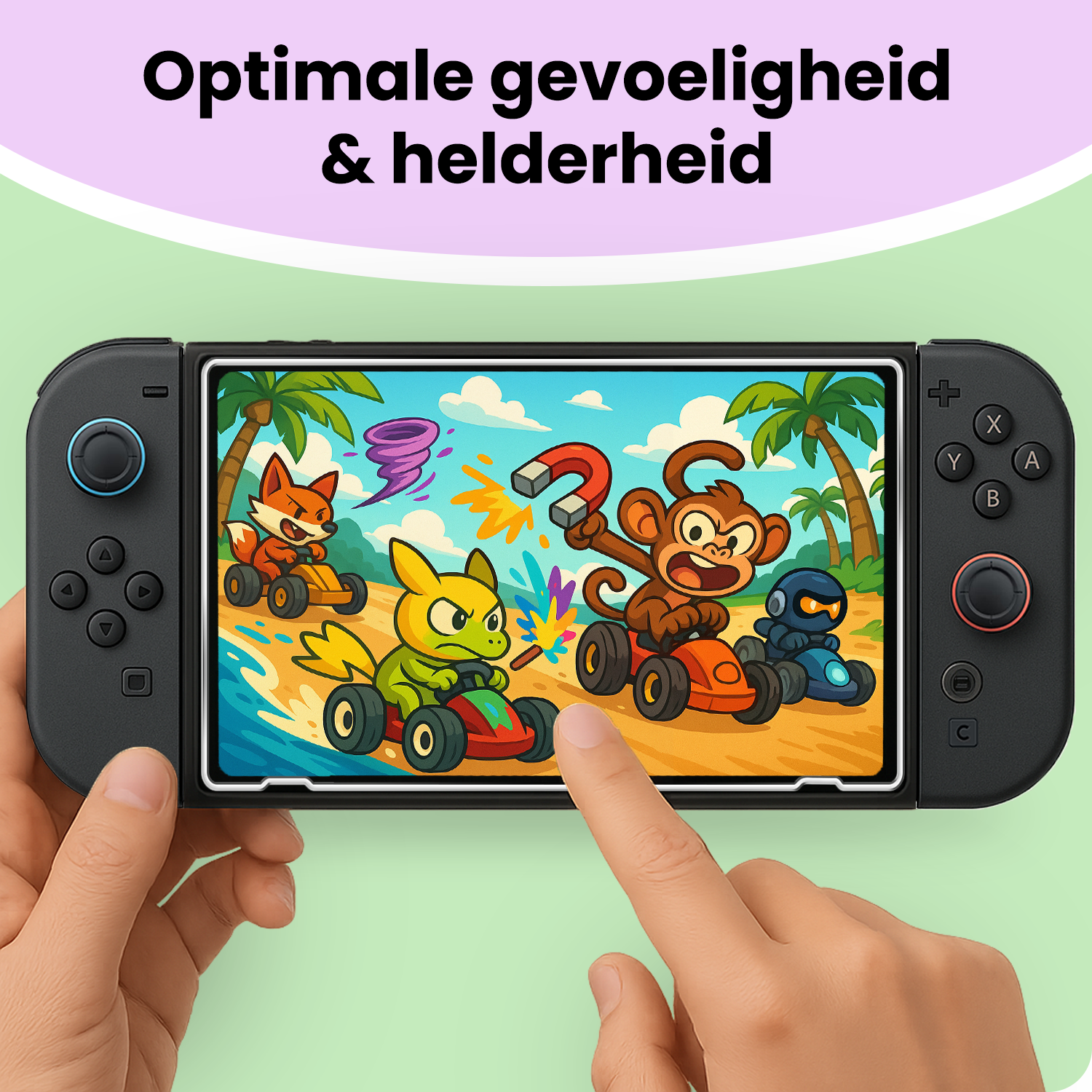 NoXx NoXx Nintendo Switch 2 Screenprotector Met Installatieframe