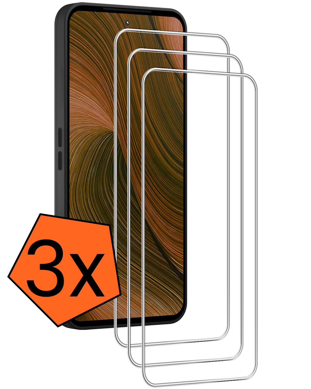 Nomfy Nomfy Fairphone 6 Screenprotector Glas - 3 PACK