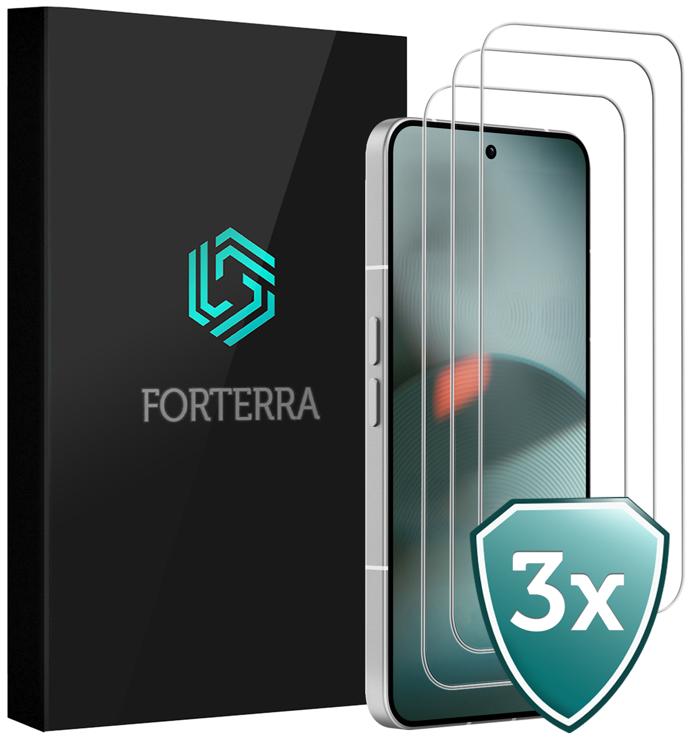 Forterra Forterra Nothing Phone 3 Screenprotector Glas - 3 PACK