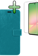 BASEY. BASEY. Samsung Galaxy A56 Hoesje Bookcase Met Screenprotector - Turquoise
