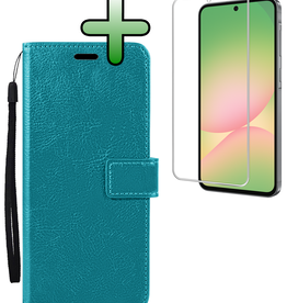 BASEY. BASEY. Samsung Galaxy A56 Hoesje Bookcase Met Screenprotector - Turquoise