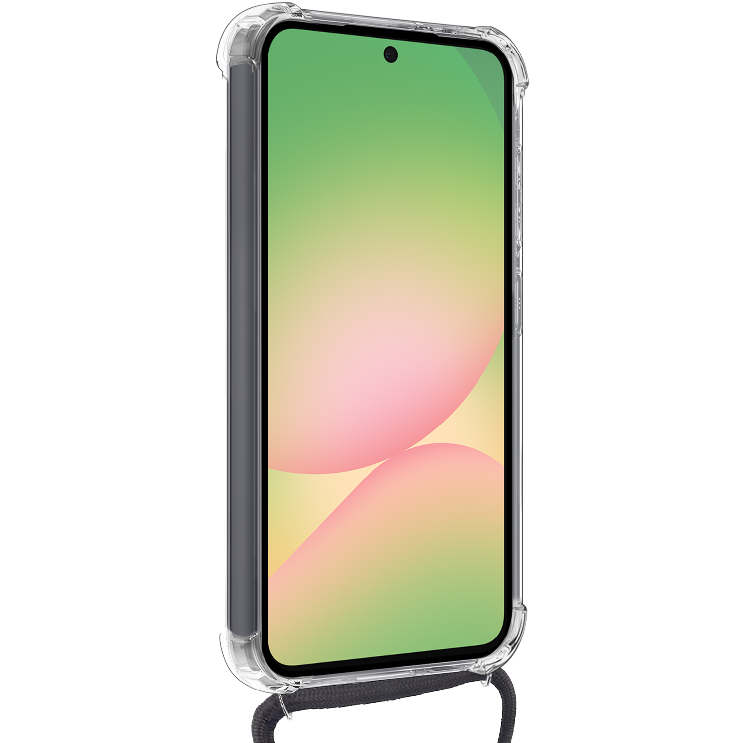 BASEY. BASEY. Samsung Galaxy A56 Hoesje Transparant Shockproof Met Zwart Koord