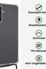 BASEY. BASEY. Samsung Galaxy A56 Hoesje Transparant Shockproof Met Zwart Koord