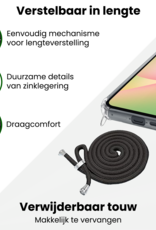 BASEY. BASEY. Samsung Galaxy A56 Hoesje Transparant Shockproof Met Zwart Koord