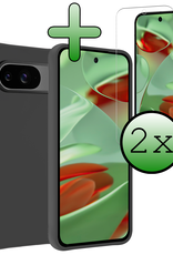 BASEY. BASEY. Google Pixel 10 Hoesje Siliconen Met 2x Screenprotector - Zwart