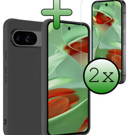 BASEY. BASEY. Google Pixel 10 Hoesje Siliconen Met 2x Screenprotector - Zwart
