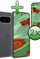 BASEY. BASEY. Google Pixel 10 Pro Hoesje Siliconen Met 2x Screenprotector - Transparant