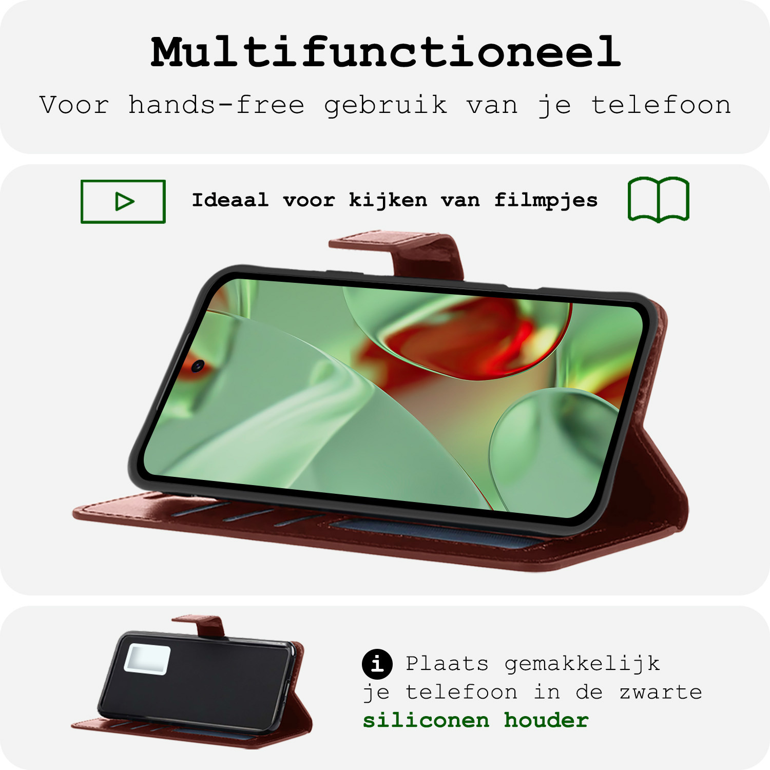 BASEY. BASEY. Google Pixel 10 Pro Hoesje Bookcase - Bruin
