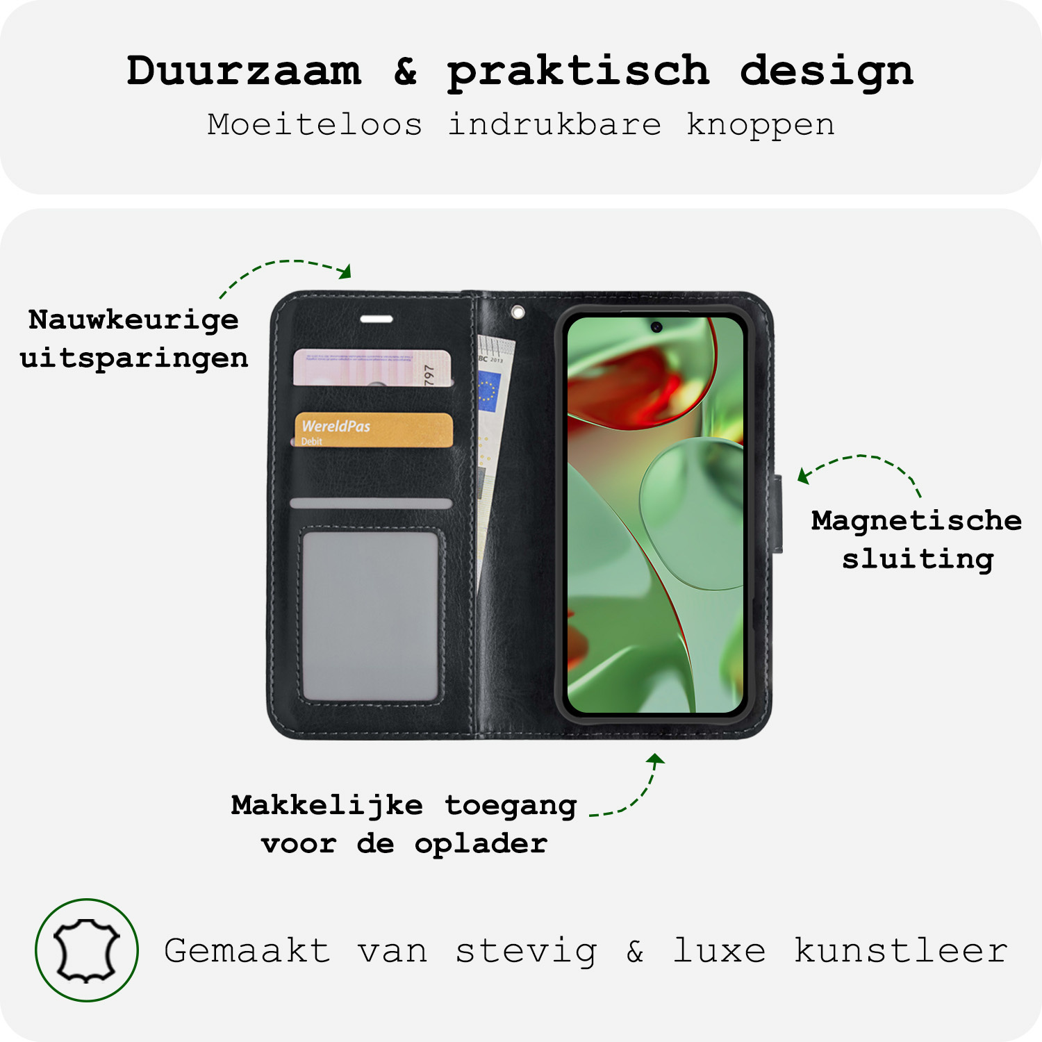 BASEY. BASEY. Google Pixel 10 Pro Hoesje Bookcase - Zwart
