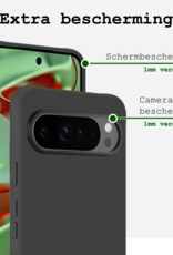 BASEY. BASEY. Google Pixel 10 Pro XL Hoesje Siliconen - Zwart - 2 PACK