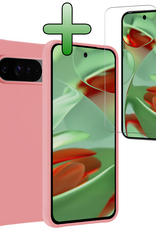 BASEY. BASEY. Google Pixel 10 Pro XL Hoesje Siliconen Met Screenprotector - Lichtroze