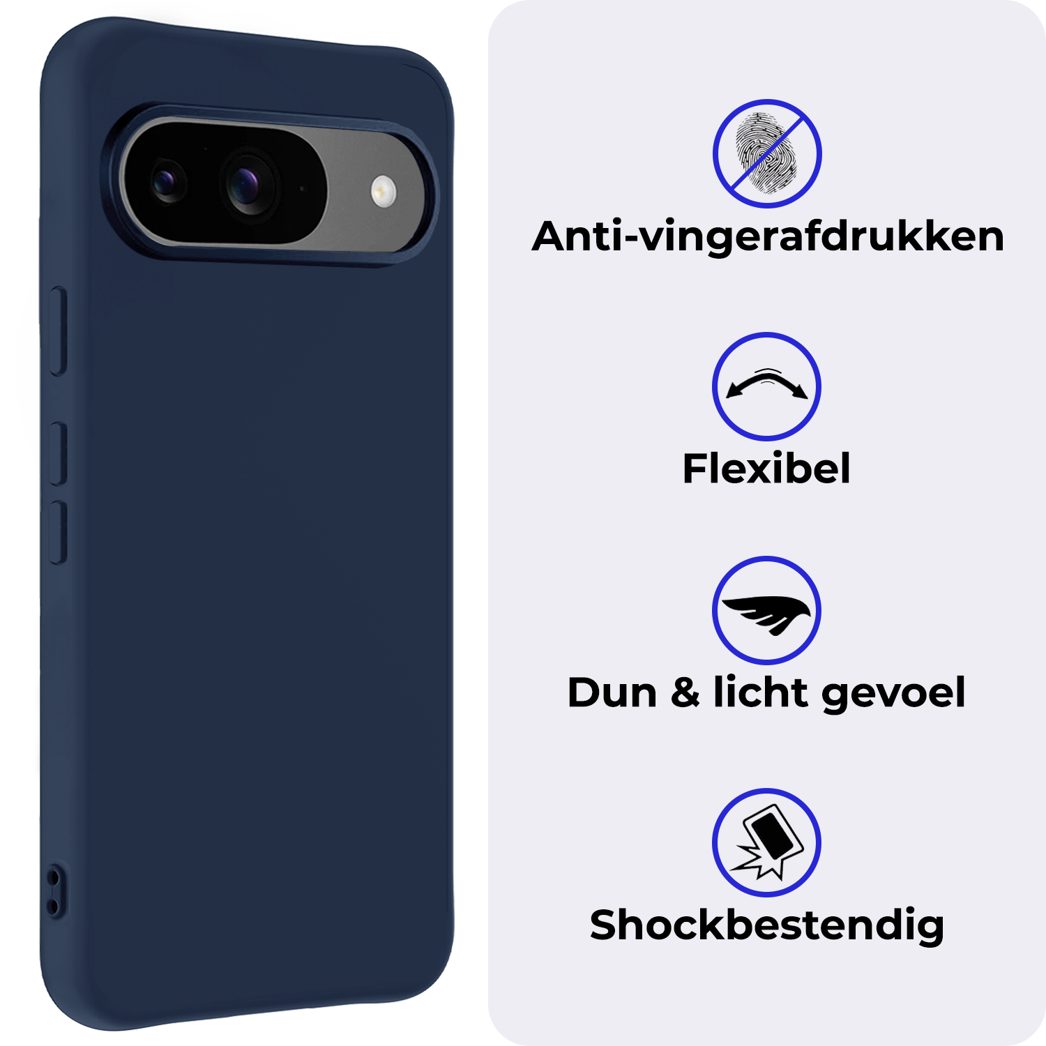 NoXx NoXx Google Pixel 10 Hoesje Siliconen - Donkerblauw