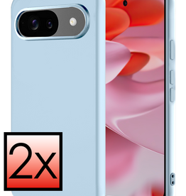 NoXx NoXx Google Pixel 10 Hoesje Siliconen - Lichtblauw - 2 PACK