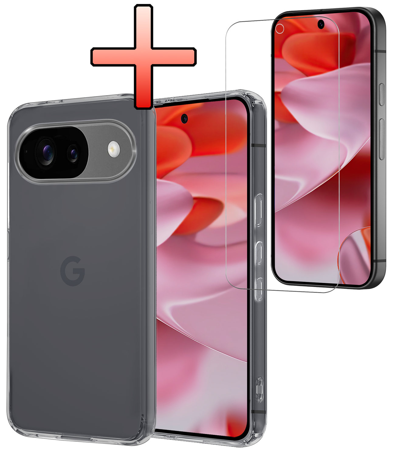 NoXx NoXx Google Pixel 10 Hoesje Siliconen Met Screenprotector - Transparant