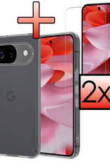 NoXx NoXx Google Pixel 10 Hoesje Siliconen Met 2x Screenprotector - Transparant