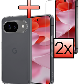 NoXx NoXx Google Pixel 10 Hoesje Siliconen Met 2x Screenprotector - Transparant
