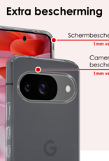 NoXx NoXx Google Pixel 10 Hoesje Siliconen Met 2x Screenprotector - Transparant