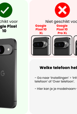 NoXx NoXx Google Pixel 10 Hoesje Siliconen Met 2x Screenprotector - Zwart