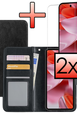 NoXx NoXx Google Pixel 10 Hoesje Bookcase Met 2x Screenprotector - Zwart